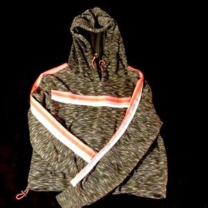 Cropped Tie Waist Hoodie